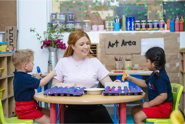 Children learning together in an IDEA ELC classroom
